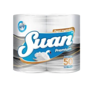 PAPEL HIGIENICO SWAN PREMIUM 50 METROS 4 ROLLOS
